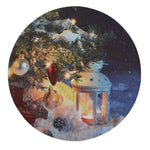 Tableau LED rond en toile 5 LED
 Motif : Lanterne de Noël
 D:40 cm D:1,8 cm