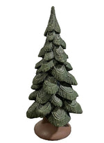 Deko Tanne aus Polyresin grün mit goldigem Glitter