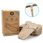Spülschwämme Luffa 7er Set aus 100% natürlichem Luftschwamm und Baumwolle