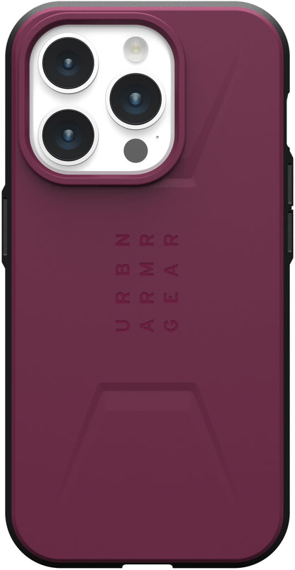 UAG Civilian Magsafe Case - Apple iPhone 15 Pro - bordeaux