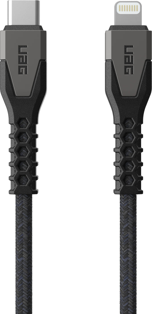 UAG Kevlar Core Power Cable USB-C to Lightning - black/gray
