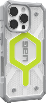 UAG Pathfinder Clear Magsafe Case - iPhone 16 Pro - active neon