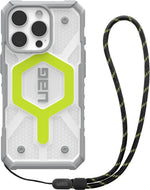 UAG Pathfinder Clear Magsafe Case + Lanyard - iPhone 16 Pro - active neon