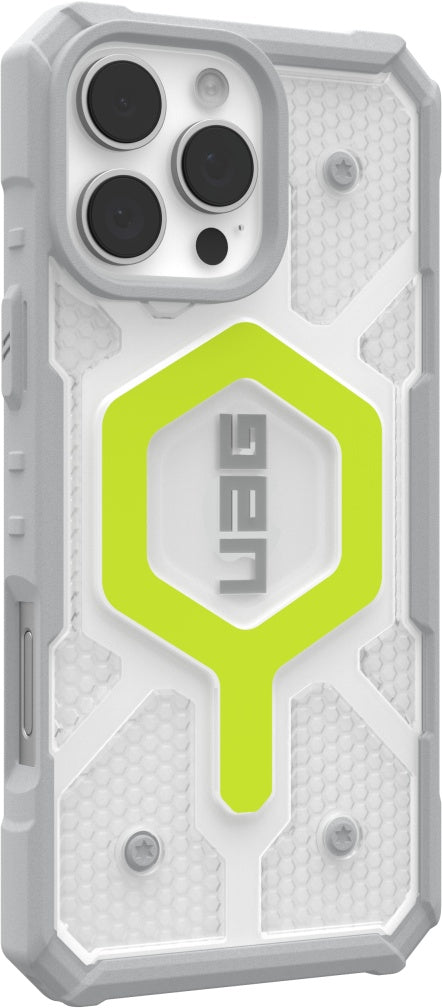 UAG Pathfinder Clear Magsafe Case - iPhone 16 Pro Max - active neon