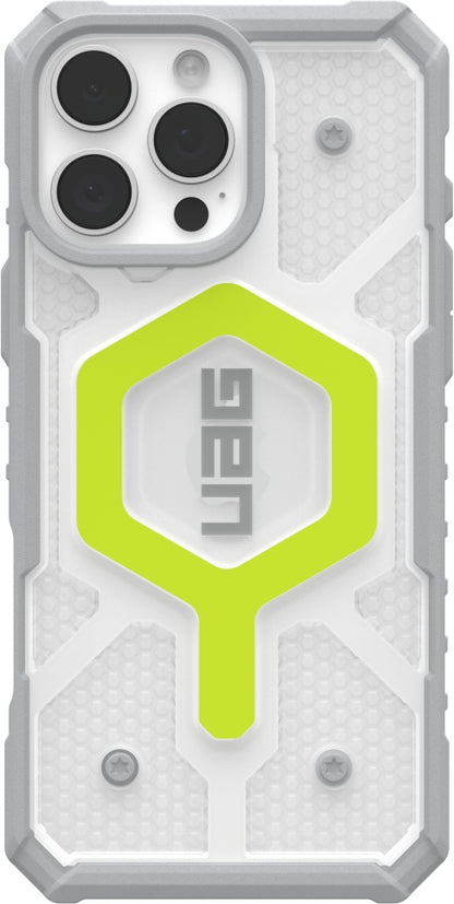 UAG Pathfinder Clear Magsafe Case - iPhone 16 Pro Max - active neon