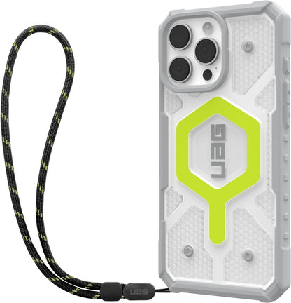 UAG Pathfinder Clear Magsafe Case + Lanyard - iPhone 16 Pro Max - active neon