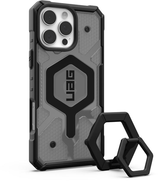 UAG Pathfinder Clear Magsafe Case + Stand - iPhone 16 Pro Max - ash/black