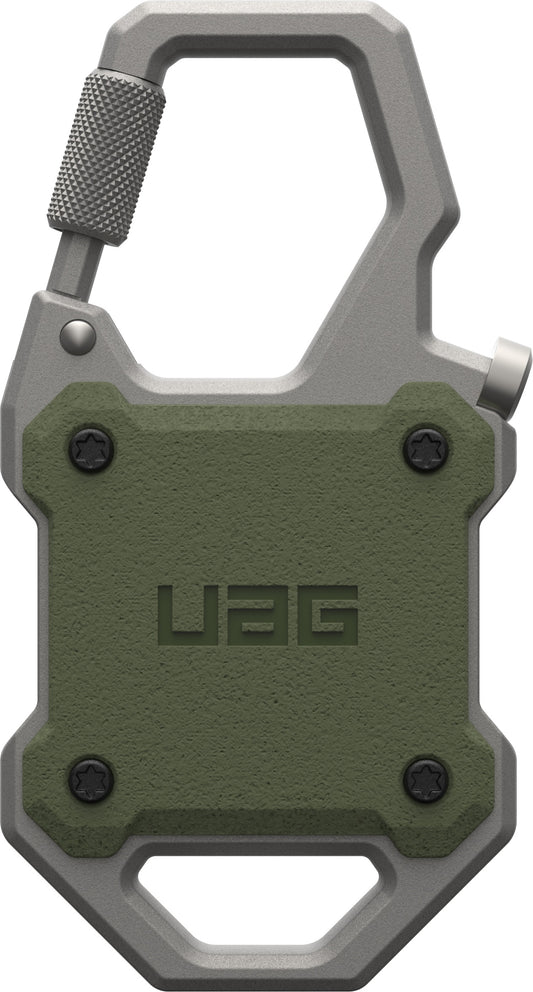 UAG Monarch Holder for Apple AirTag - olive drab/silver