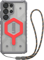 UAG Pathfinder Clear Case with Magnet + Lanyard - Galaxy S25 Ultra - active lava