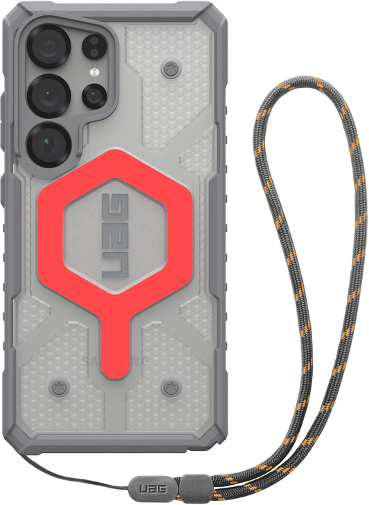UAG Pathfinder Clear Case with Magnet + Lanyard - Galaxy S25 Ultra - active lava