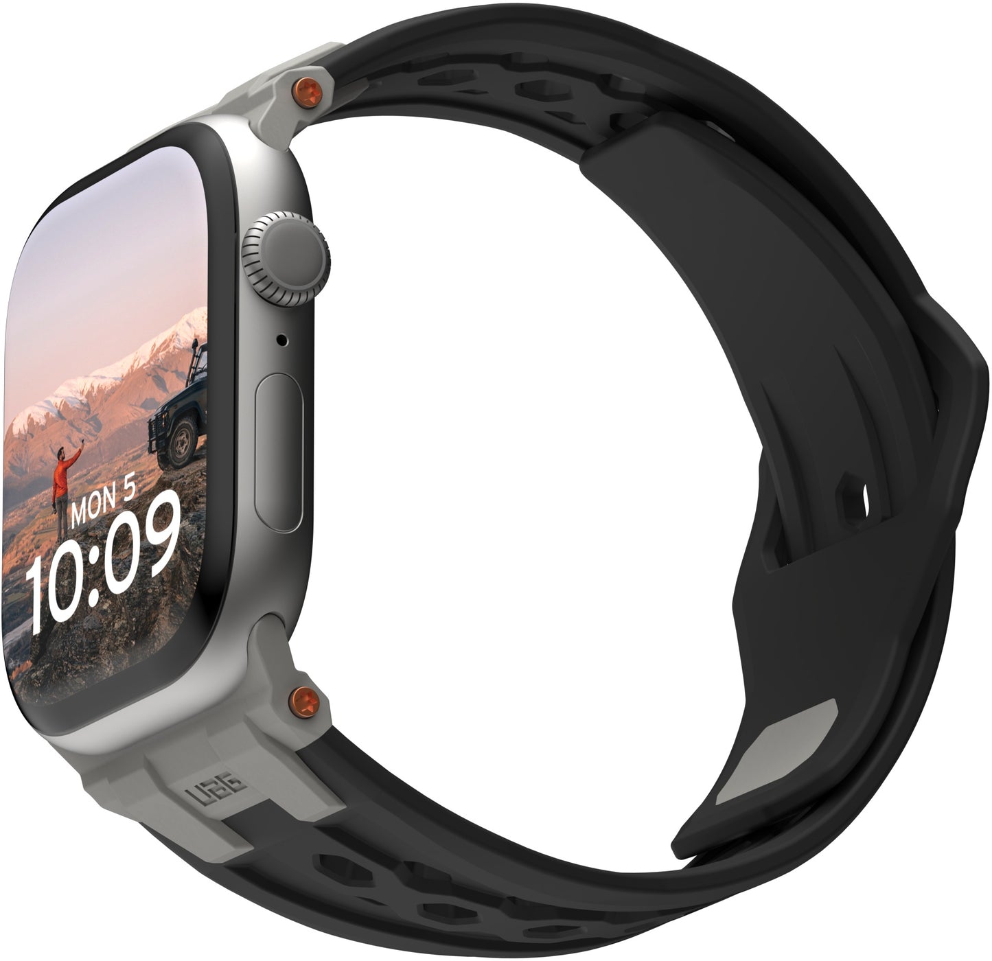 UAG Monarch Strap - Apple Watch [49/45/44/42mm] - black/titanium