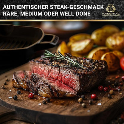 Kaisertal Gusseisen Grillpfanne mit 2 Griffen [26cm]