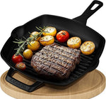 Kaisertal Gusseisen Grillpfanne mit langem Griff [27cm]