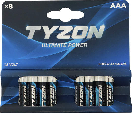 Tyzon 1.5V AAA Alkaline-Batterien 8er Pack