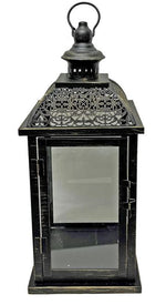 Laterne aus Metall anthrazit H41cm