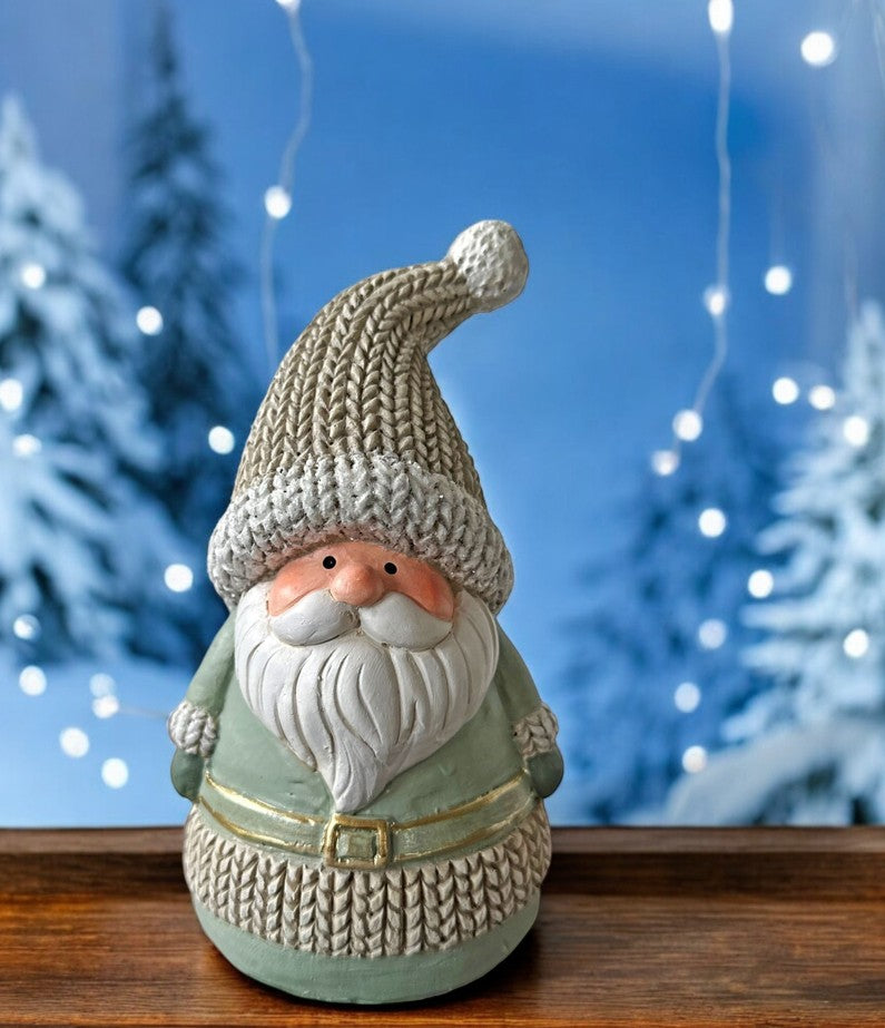 Deko Figur Santa grün aus Polyresin