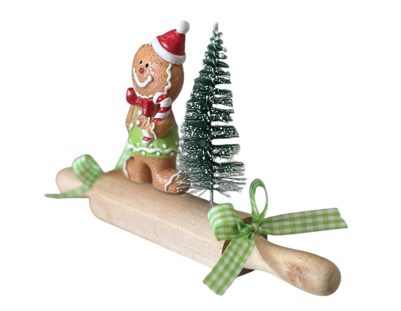 Deko XMAS Wallholz rot grün B:20cm H: 11cm