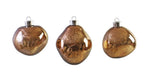Weihnachtskugel Glas organic 3er Set braun mercury D8-9cm