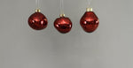 Weihnachtskugel Glas organic 6er Set dunkel rot mercury D6-7cm