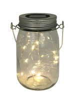 LED Solar Windlicht Klar 
mit Microlight 10LED
Grösse: D:8cm H:14cm