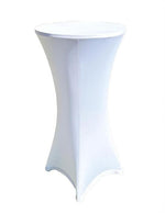 Stehtisch Stretch Husse Weiss 120cm Höhe, Durchmesser 60-65cm