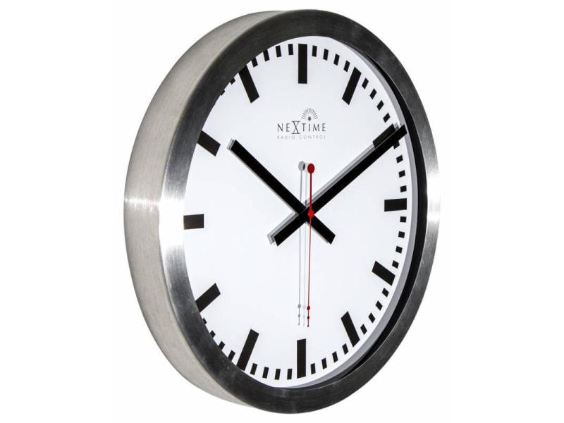 Stazione orologio da parete NeXtime RCC Ø 35 cm bianca