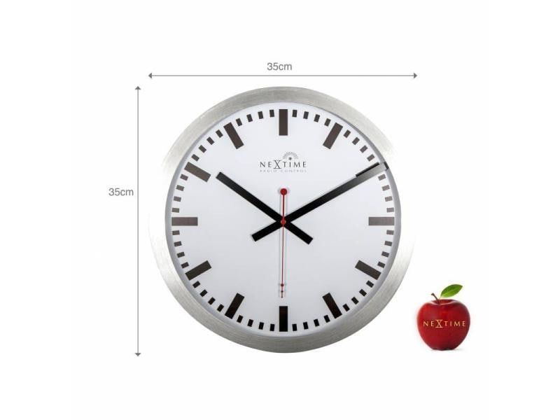 Stazione orologio da parete NeXtime RCC Ø 35 cm bianca