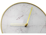 NeXtime horloge de table Marbre Ø 20 cm blanc