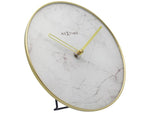 NeXtime horloge de table Marbre Ø 20 cm blanc