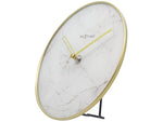 NeXtime horloge de table Marbre Ø 20 cm blanc