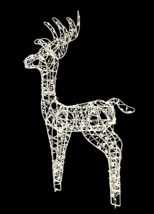 LED Rentier Outdoor aus Metall mit 600LED Micro LED Lichterkette und Metalldraht