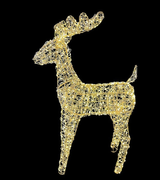 LED Rentier Outdoor aus Metall mit 720LED Micro LED Lichterkette und Metalldraht