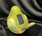 LED Solar Figur Vogel grün mit Blumen