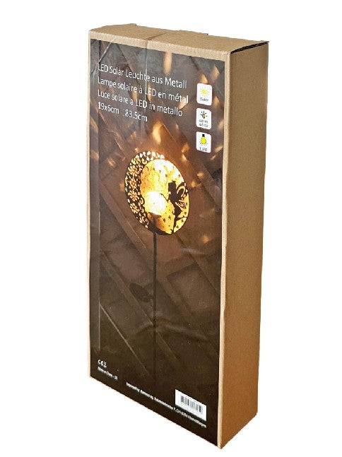 LED Solar Lampe Metall als Gartenstecker mit 1 LED 19x6x83.5cm