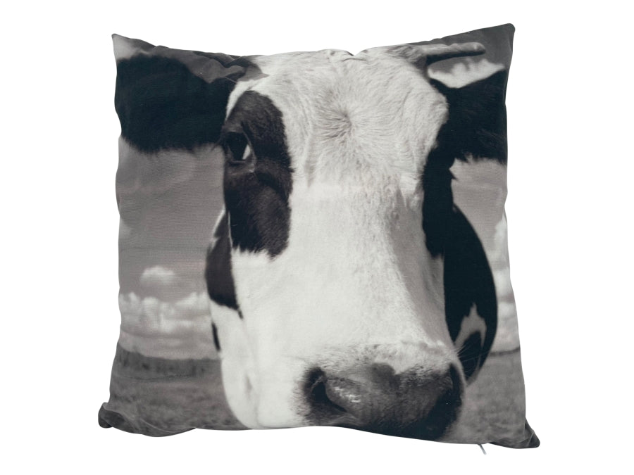 Kissen mit Kuh Motiv
mit Reisverschluss
Grösse: 40cmx40cm 
Digitaldruck einseitig
