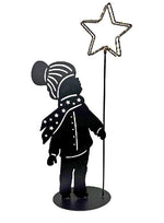 LED Figur Junge aus Metall mit leuchtendem Stern mit 44 LED H60cm