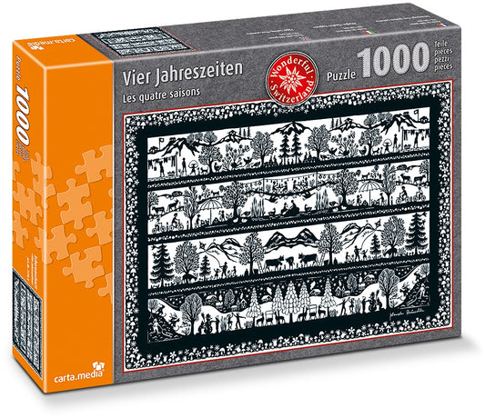 Vier Jahreszeiten - Scherenschnitt - Puzzle [1000 Teile]