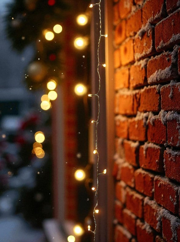 LED Outdoor Lichterkette 20 LED
warm weisses Licht 
Länge 1.5m