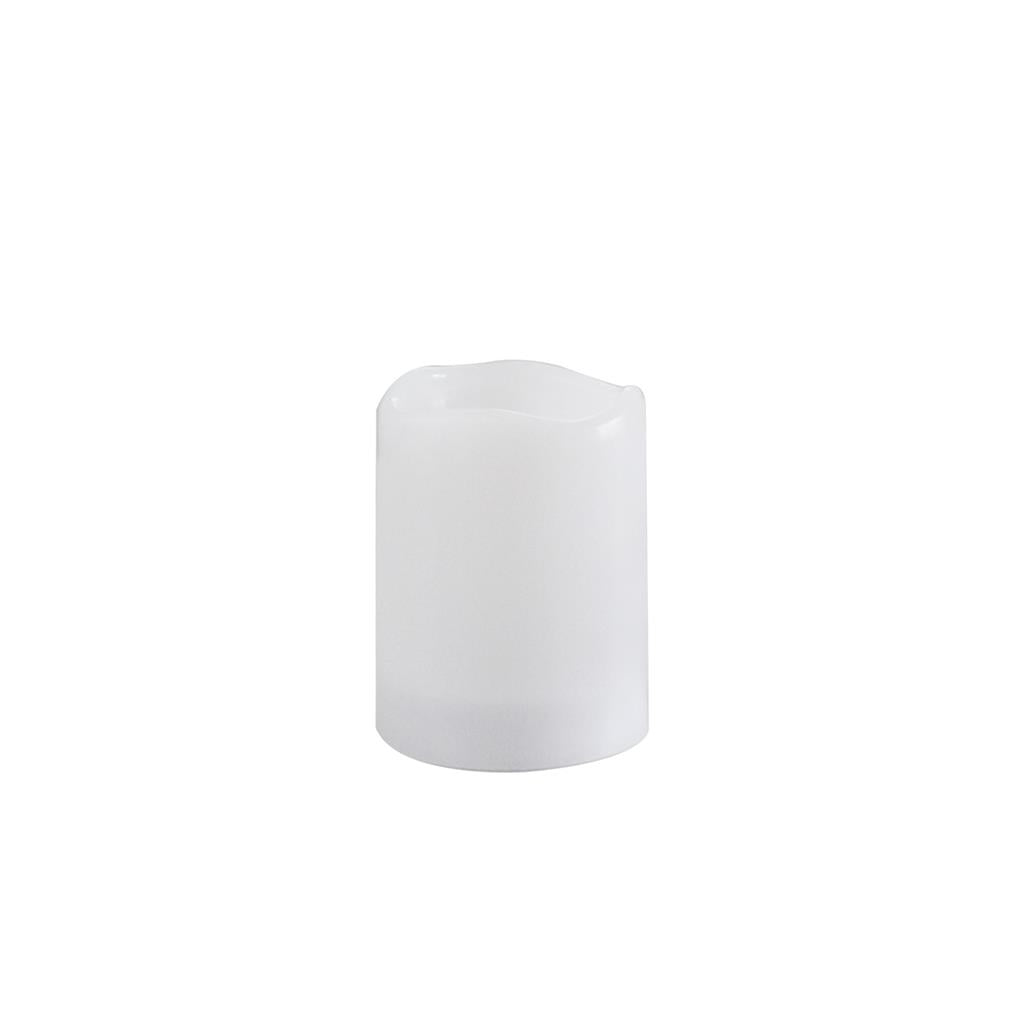 LED Solar Kerze Kunststoff 
Outdoor wasserdicht IP44 
D:7.5cm - H:10cm 
Farbe weiss