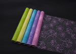 Dekostoff "Organza" gerollt 
und geschnitten pink 
Blumendruck 
36cm x 300cm