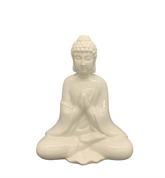 Buddha aus Porzellan H:21cm
Farbe: Weiss
L:16.5cm B:10.8cm H:21cm