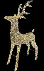 LED Rentier gold Outdoor aus Metall mit 720LED Micro Light goldige PET Streifen