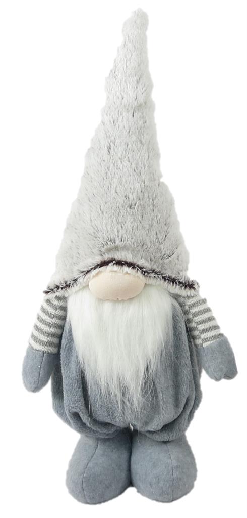 Deko Wichtel Santa  
Junge stehend 
Masse: 7x20x54cm 
Farbe: Weiss / Grau