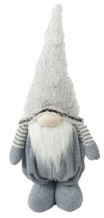 Deko Wichtel Santa  
Junge stehend 
Masse: 7x20x54cm 
Farbe: Weiss / Grau