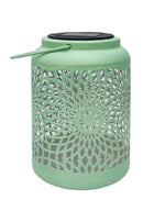 LED Solar Laterne in Grün aus Metall D12.5cm x H17.5cm