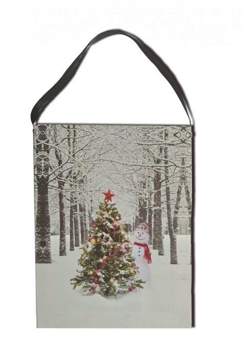 LED Bild aus Canvas zum Hängen 
Motive: Weihnachtsbaum in Allee 
20 Fibre Optics