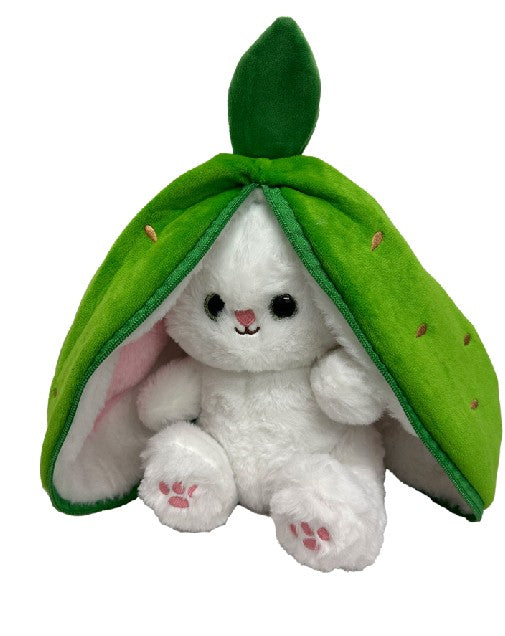 Plüsch Osterhase verpackt im Plüsch Ei Reissverschluss zum Öffnen vom Ei