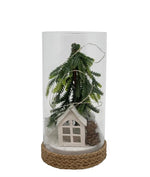 LED Glas Ornament auf Sockel 
mit 10 LED
D:9.5cm H:18.5cm