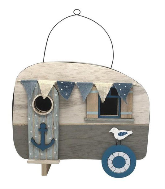 Deko Wohnwagen "Summer" aus Holz 
L: 29cm T: 8cm H: 22cm