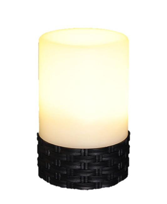 LED Solar Rattan Tisch Leuchte 
D10.5cm x H18cm